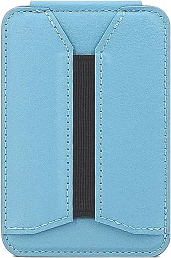SBG MagSafe Pasjeshouder met Elastische Band en Verstelbare Standaard Blauw afbeelding 2
