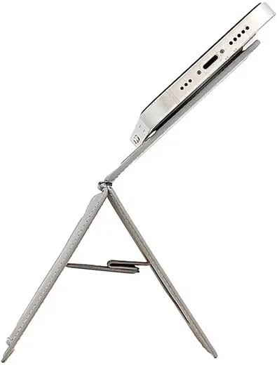 SBG MagSafe Pasjeshouder met Elastische Band en Verstelbare Standaard Bruin afbeelding 6