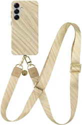 AVY Samsung Galaxy S26 MagSafe Hoesje met Koord (130CM) Aurum Gold afbeelding