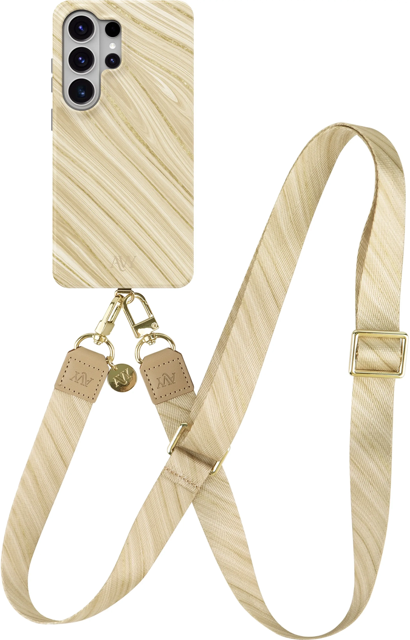 AVY Samsung Galaxy S26 Ultra MagSafe Hoesje met Koord (130CM) Aurum Gold afbeelding 1