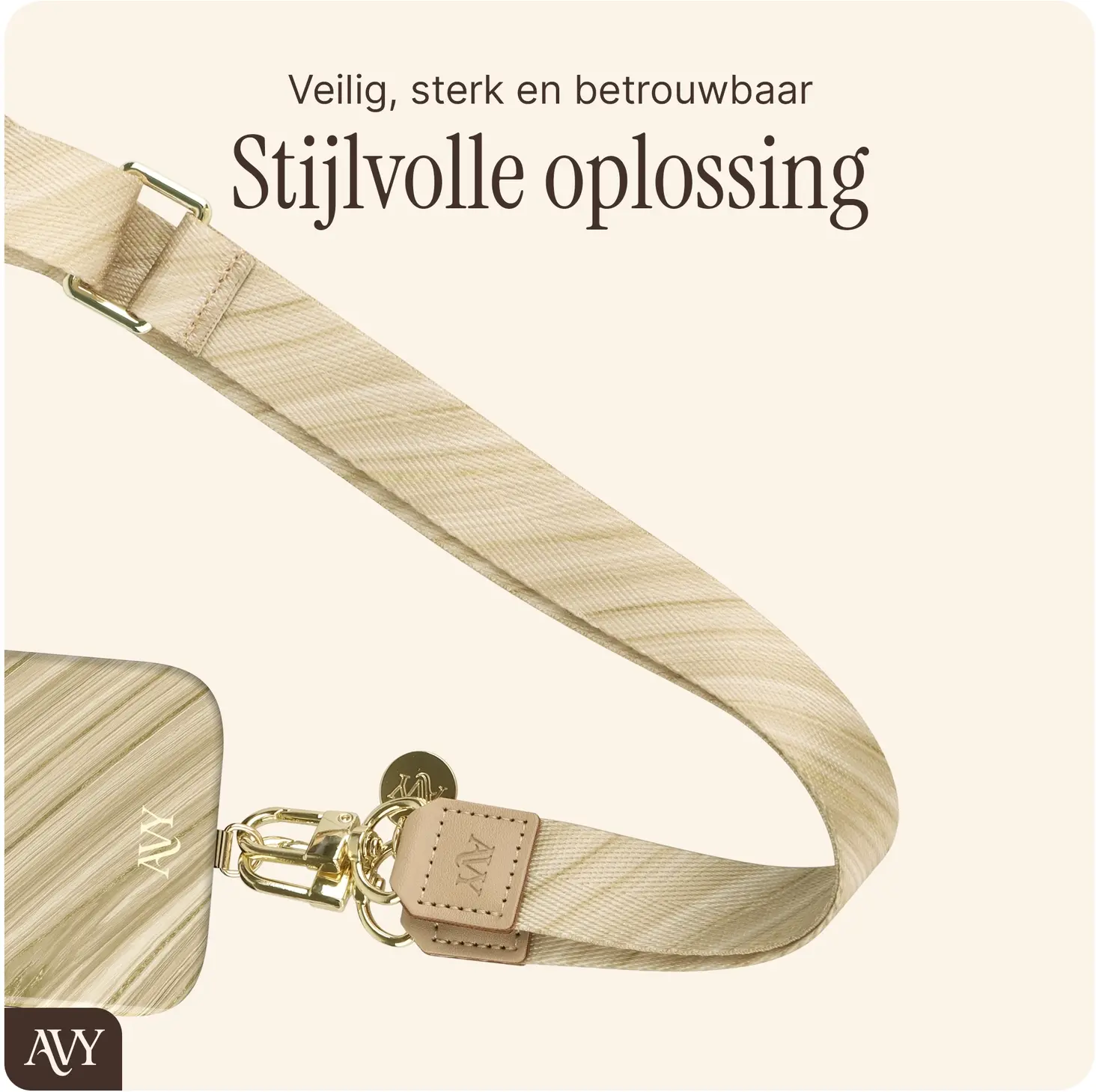 AVY Samsung Galaxy S26 Ultra MagSafe Hoesje met Koord (130CM) Aurum Gold afbeelding 9