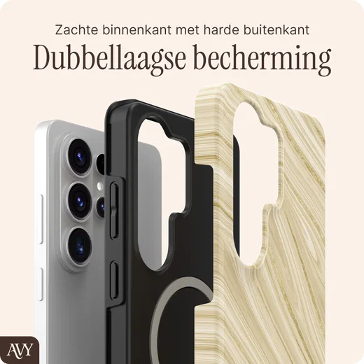 AVY Samsung Galaxy S26 Ultra MagSafe Hoesje met Koord (130CM) Aurum Gold afbeelding 6