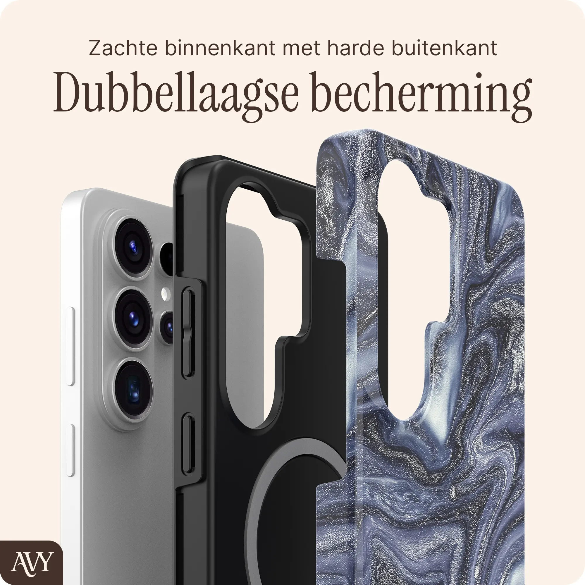 AVY Samsung Galaxy S26 Ultra MagSafe Hoesje met Koord (32CM) Obscura Blue afbeelding 6