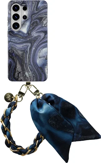 AVY Samsung Galaxy S26 Ultra MagSafe Hoesje met Koord (32CM) Obscura Blue afbeelding 1