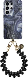 AVY Samsung Galaxy S26 Ultra MagSafe Hoesje met Koord (30CM) Marmer Hearts afbeelding