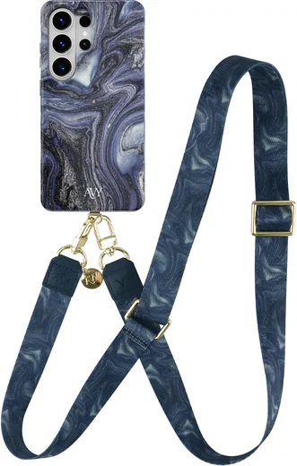 AVY Samsung Galaxy S26 Ultra MagSafe Hoesje met Koord (130CM) Obscura Blue afbeelding 1