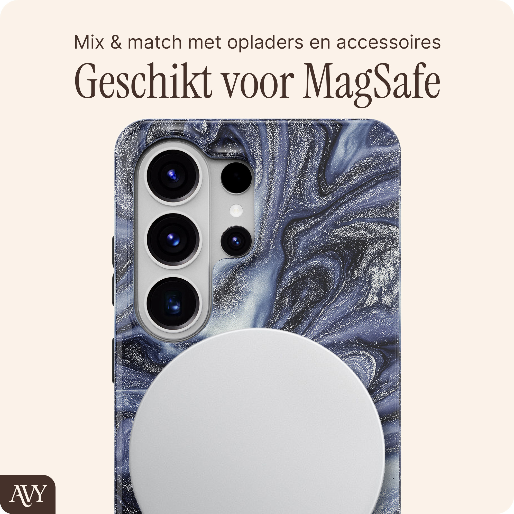 AVY Samsung Galaxy S26 Ultra MagSafe Hoesje met Koord (130CM) Obscura Blue afbeelding 7