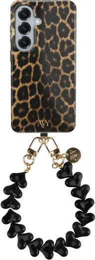AVY Samsung Galaxy S26 MagSafe Hoesje met Koord (30CM) Panther Hearts afbeelding 1