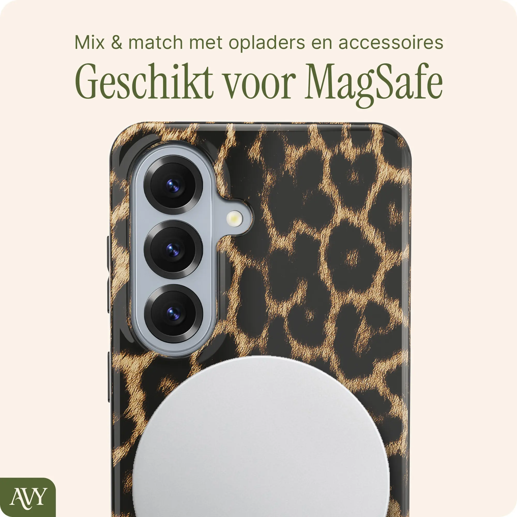AVY Samsung Galaxy S26 MagSafe Hoesje met Koord (120CM) Panthera Chic afbeelding 7