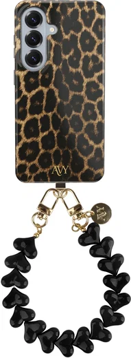 AVY Samsung Galaxy S26 Plus MagSafe Hoesje met Koord (30CM) Panther Hearts afbeelding 1