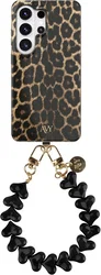 AVY Samsung Galaxy S26 Ultra MagSafe Hoesje met Koord (30CM) Panther Hearts afbeelding