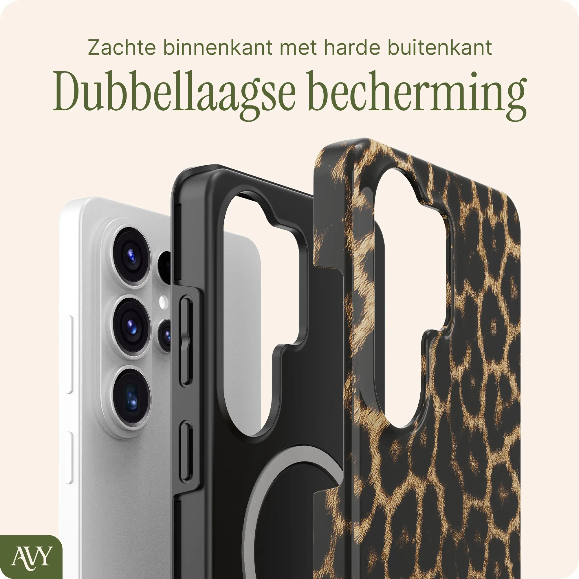 AVY Samsung Galaxy S26 Ultra MagSafe Hoesje met Koord (120CM) Panthera Chic afbeelding 6