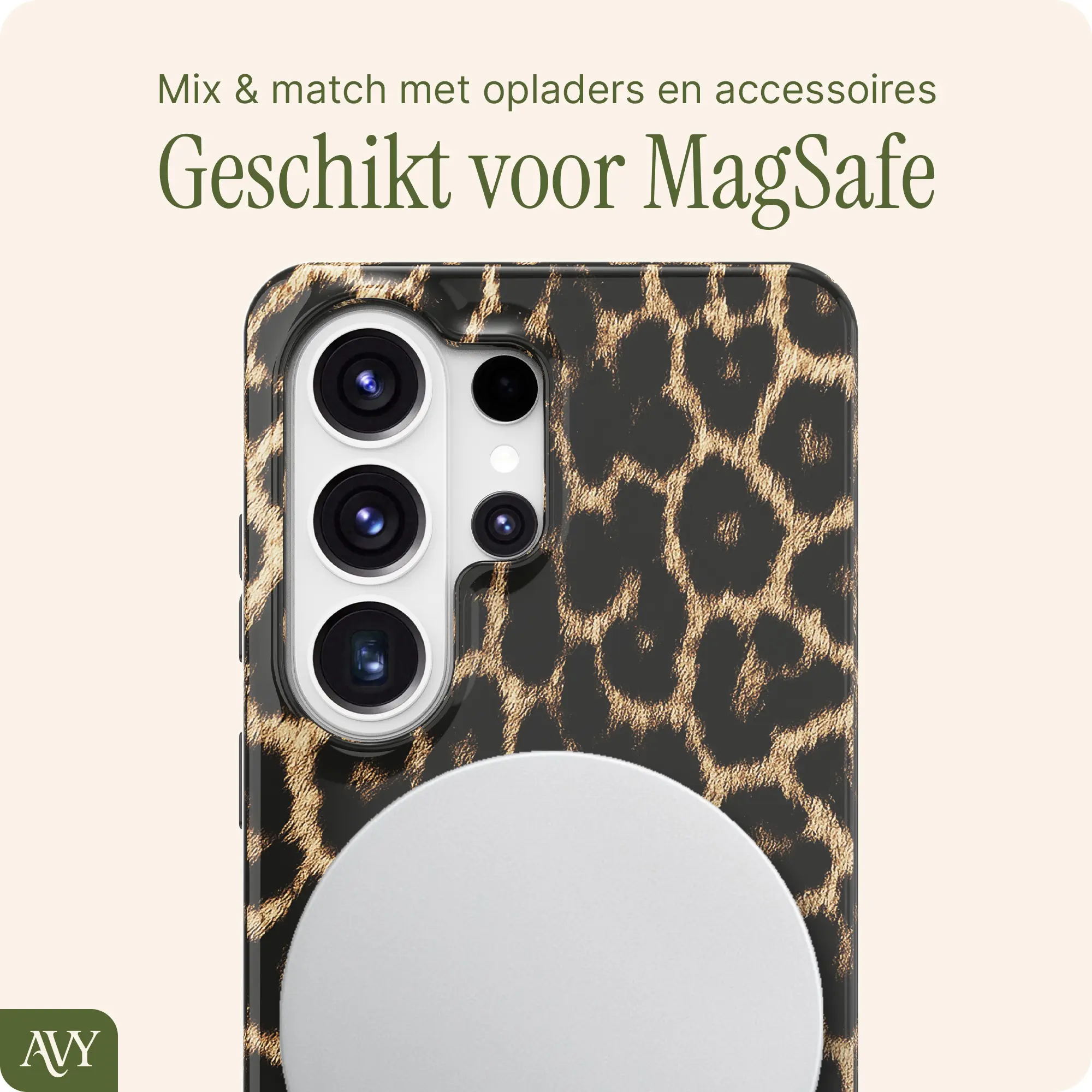 AVY Samsung Galaxy S26 Ultra MagSafe Hoesje met Koord (120CM) Panthera Chic afbeelding 7
