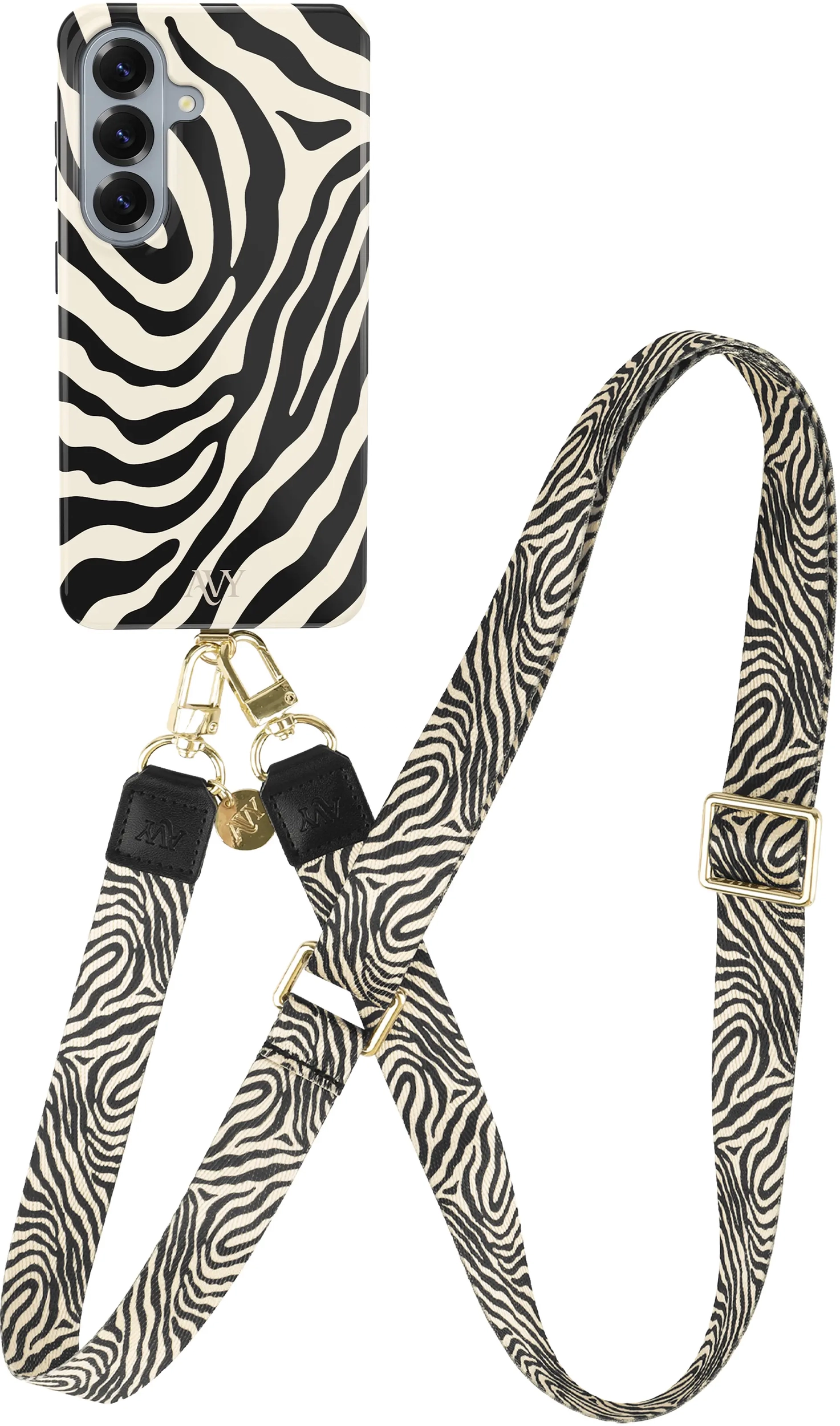 AVY Samsung Galaxy S26 MagSafe Hoesje met Koord (130CM) Serengeti Zebra afbeelding 1