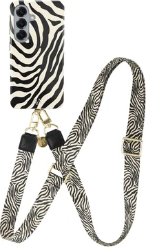 AVY Samsung Galaxy S26 MagSafe Hoesje met Koord (130CM) Serengeti Zebra