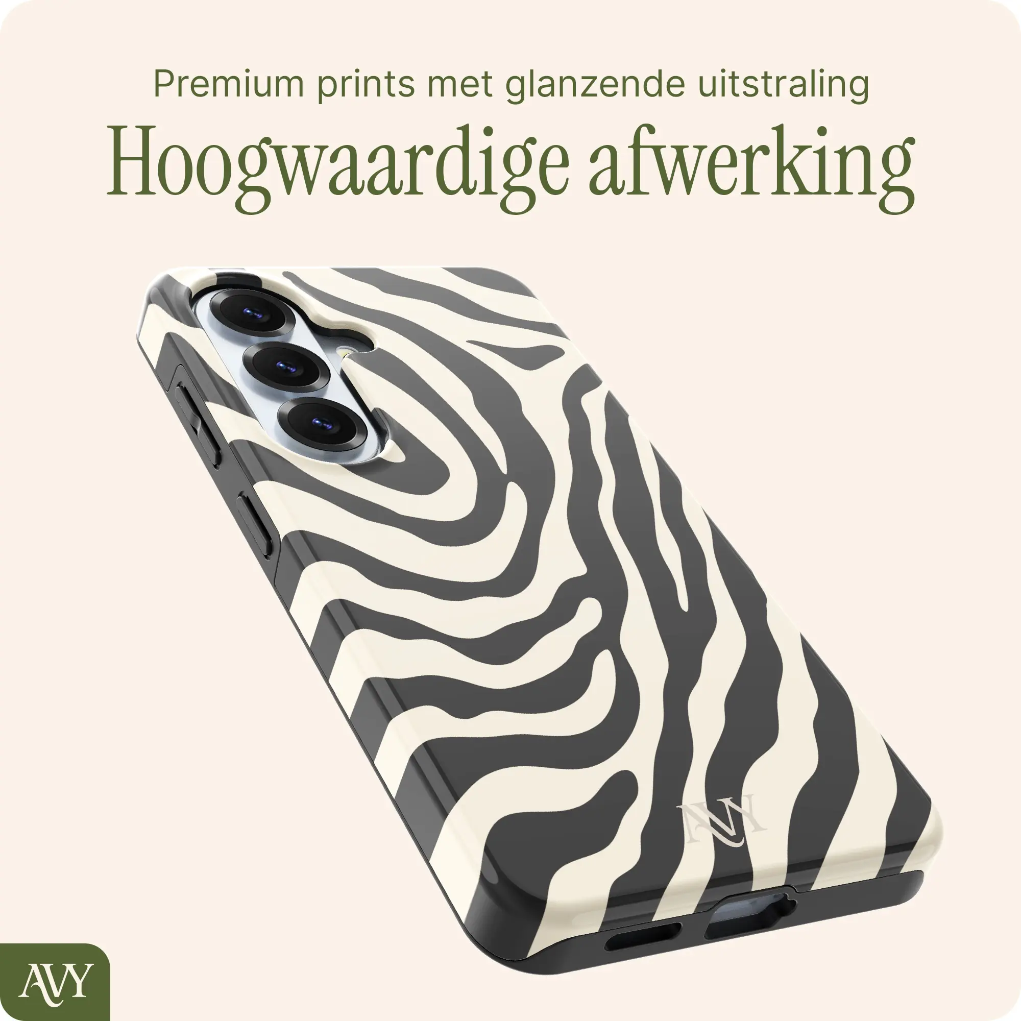 AVY Samsung Galaxy S26 MagSafe Hoesje met Koord (120CM) Serengeti Zebra afbeelding 5