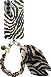 AVY Samsung Galaxy S26 Plus MagSafe Hoesje met Koord (32CM) Serengeti Zebra afbeelding