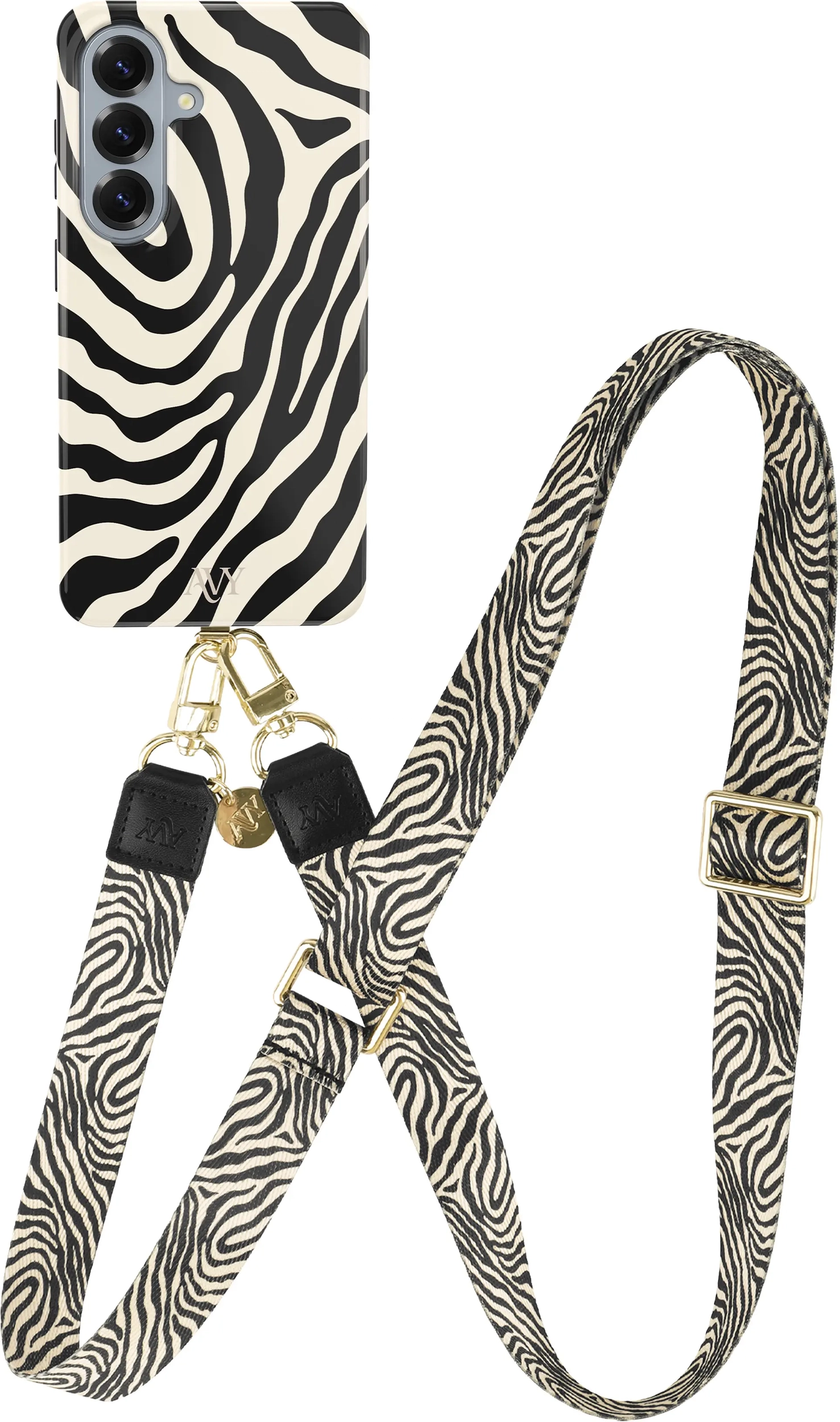 AVY Samsung Galaxy S26 Plus MagSafe Hoesje met Koord (130CM) Serengeti Zebra afbeelding 1