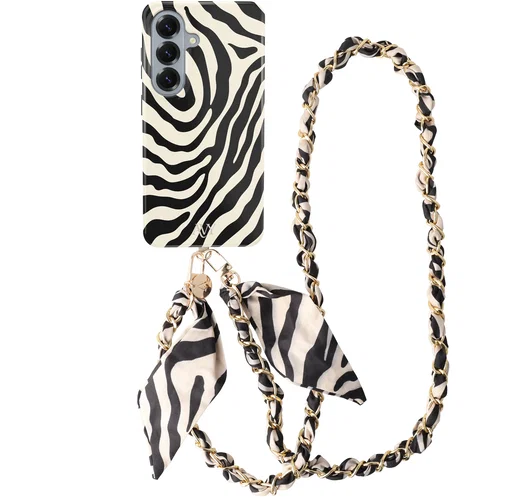 AVY Samsung Galaxy S26 Plus MagSafe Hoesje met Koord (120CM) Serengeti Zebra afbeelding 1