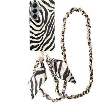 AVY Samsung Galaxy S26 Plus MagSafe Hoesje met Koord (120CM) Serengeti Zebra