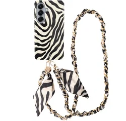 AVY Samsung Galaxy S26 Plus MagSafe Hoesje met Koord (120CM) Serengeti Zebra afbeelding