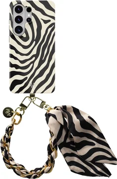AVY Samsung Galaxy S26 Ultra MagSafe Hoesje met Koord (32CM) Serengeti Zebra