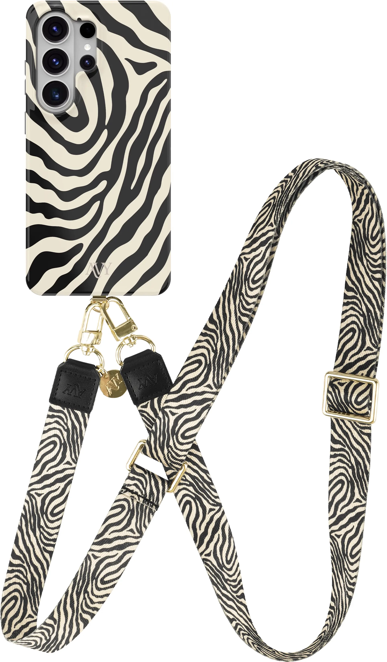 AVY Samsung Galaxy S26 Ultra MagSafe Hoesje met Koord (130CM) Serengeti Zebra afbeelding 1