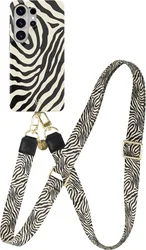 AVY Samsung Galaxy S26 Ultra MagSafe Hoesje met Koord (130CM) Serengeti Zebra afbeelding