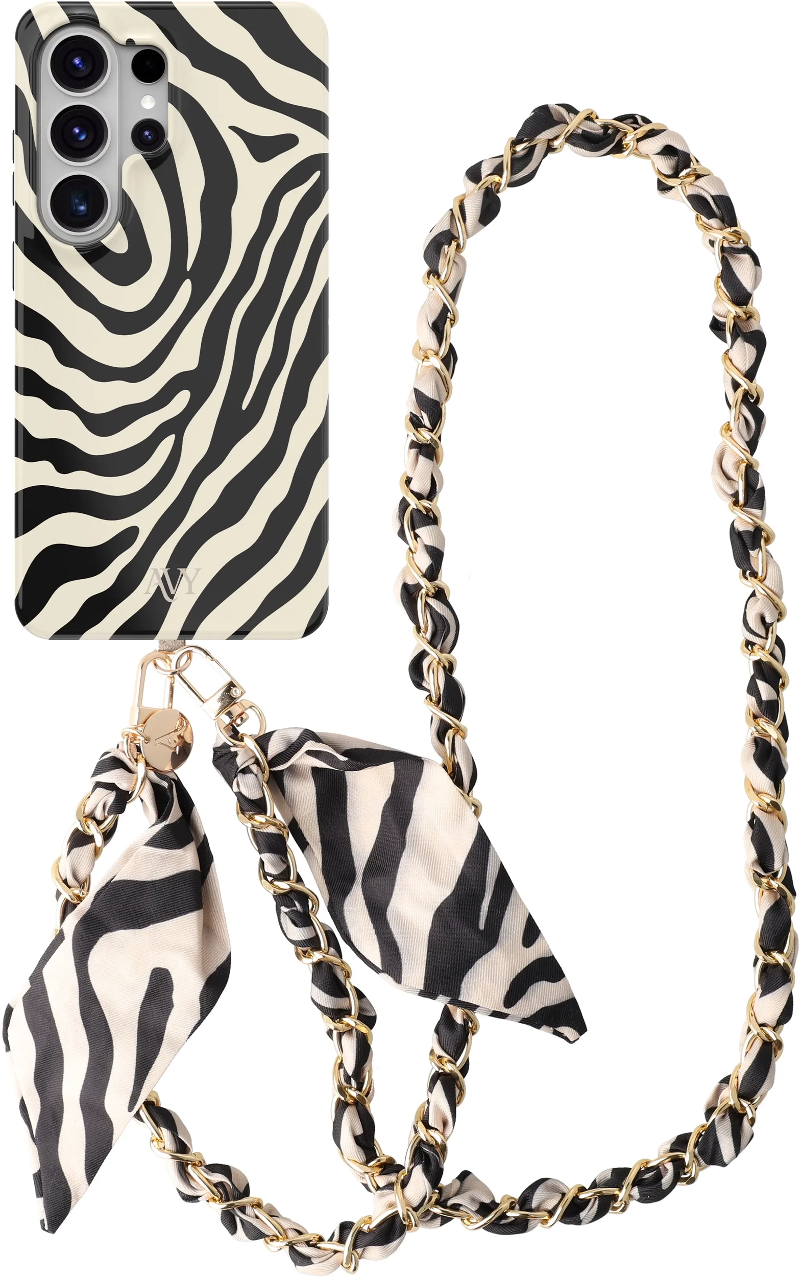 AVY Samsung Galaxy S26 Ultra MagSafe Hoesje met Koord (120CM) Serengeti Zebra afbeelding 1