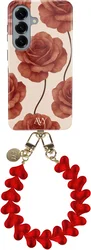 AVY Samsung Galaxy S26 MagSafe Hoesje met Koord (30CM) Hearts & Roses afbeelding