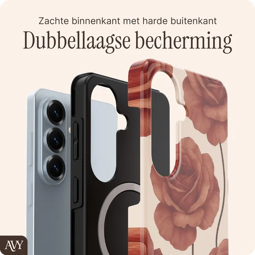 AVY Samsung Galaxy S26 MagSafe Hoesje met Koord (120CM) Botanique Roses afbeelding 5