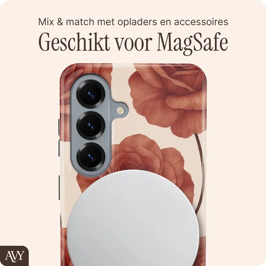 AVY Samsung Galaxy S26 MagSafe Hoesje met Koord (120CM) Botanique Roses afbeelding 7