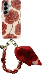 AVY Samsung Galaxy S26 Plus MagSafe Hoesje met Koord (32CM) Botanique Roses afbeelding