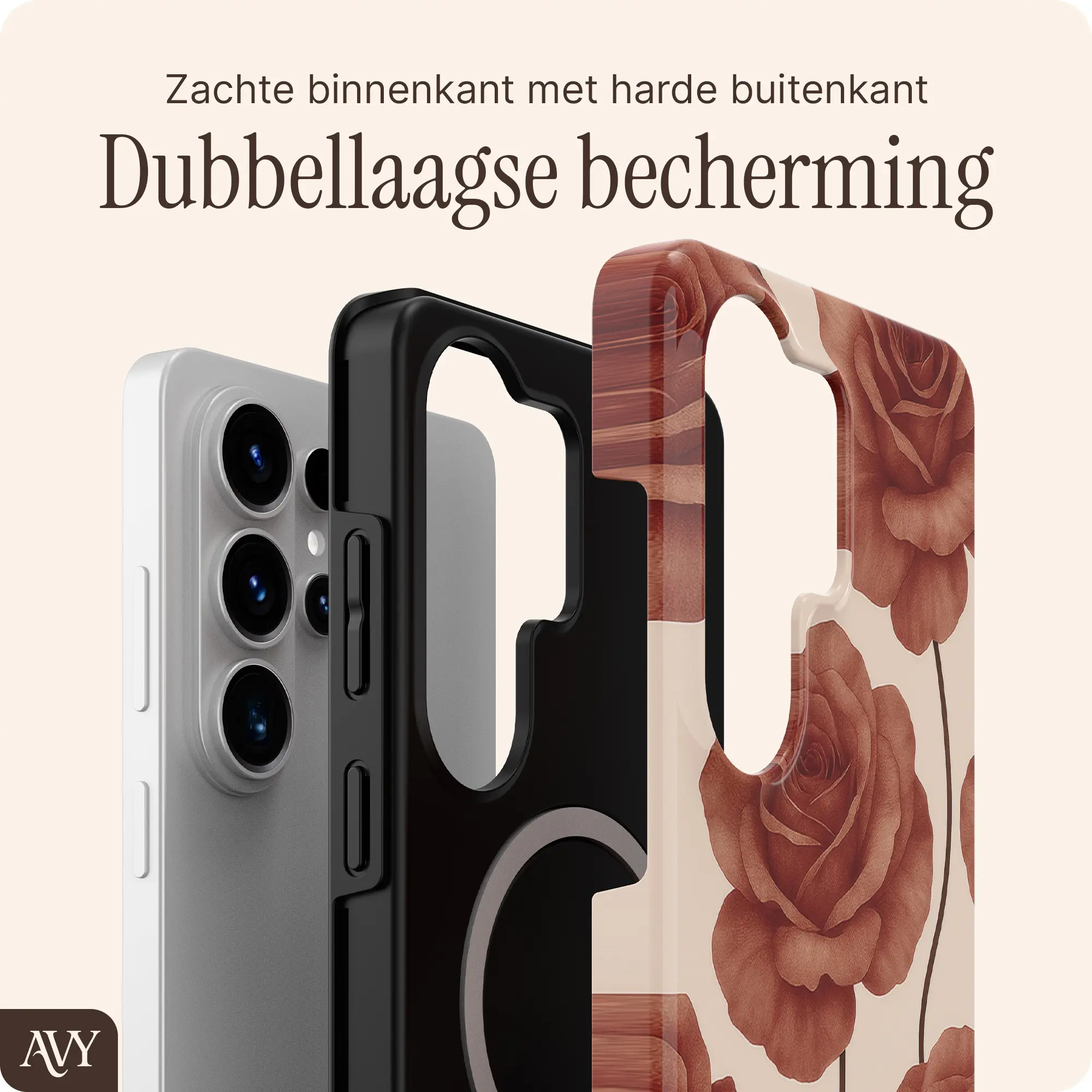 AVY Samsung Galaxy S26 Ultra MagSafe Hoesje met Koord (120CM) Botanique Roses afbeelding 5