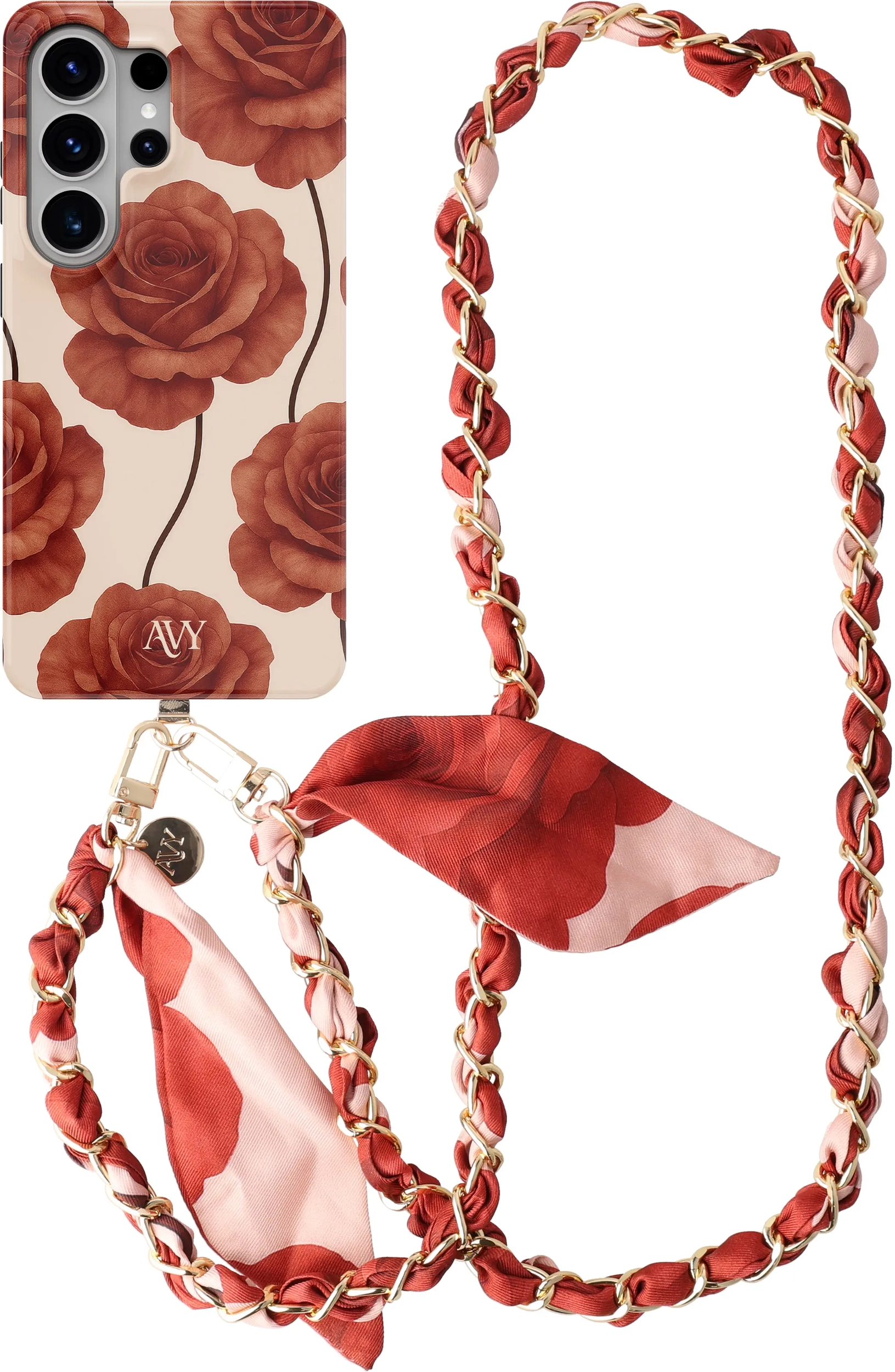 AVY Samsung Galaxy S26 Ultra MagSafe Hoesje met Koord (120CM) Botanique Roses afbeelding 1