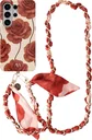 AVY Samsung Galaxy S26 Ultra MagSafe Hoesje met Koord (120CM) Botanique Roses