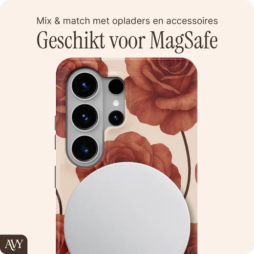 AVY Samsung Galaxy S26 Ultra MagSafe Hoesje met Koord (120CM) Botanique Roses afbeelding 7