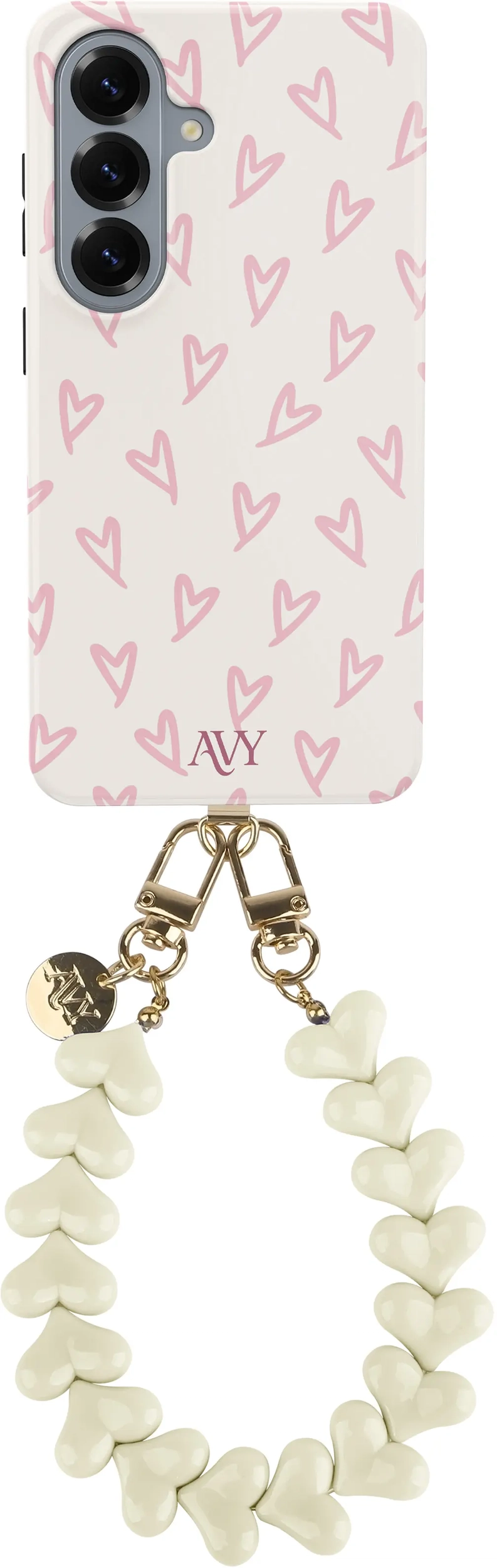 AVY Samsung Galaxy S26 MagSafe Hoesje met Koord (30CM) Lovely Hearts afbeelding 1