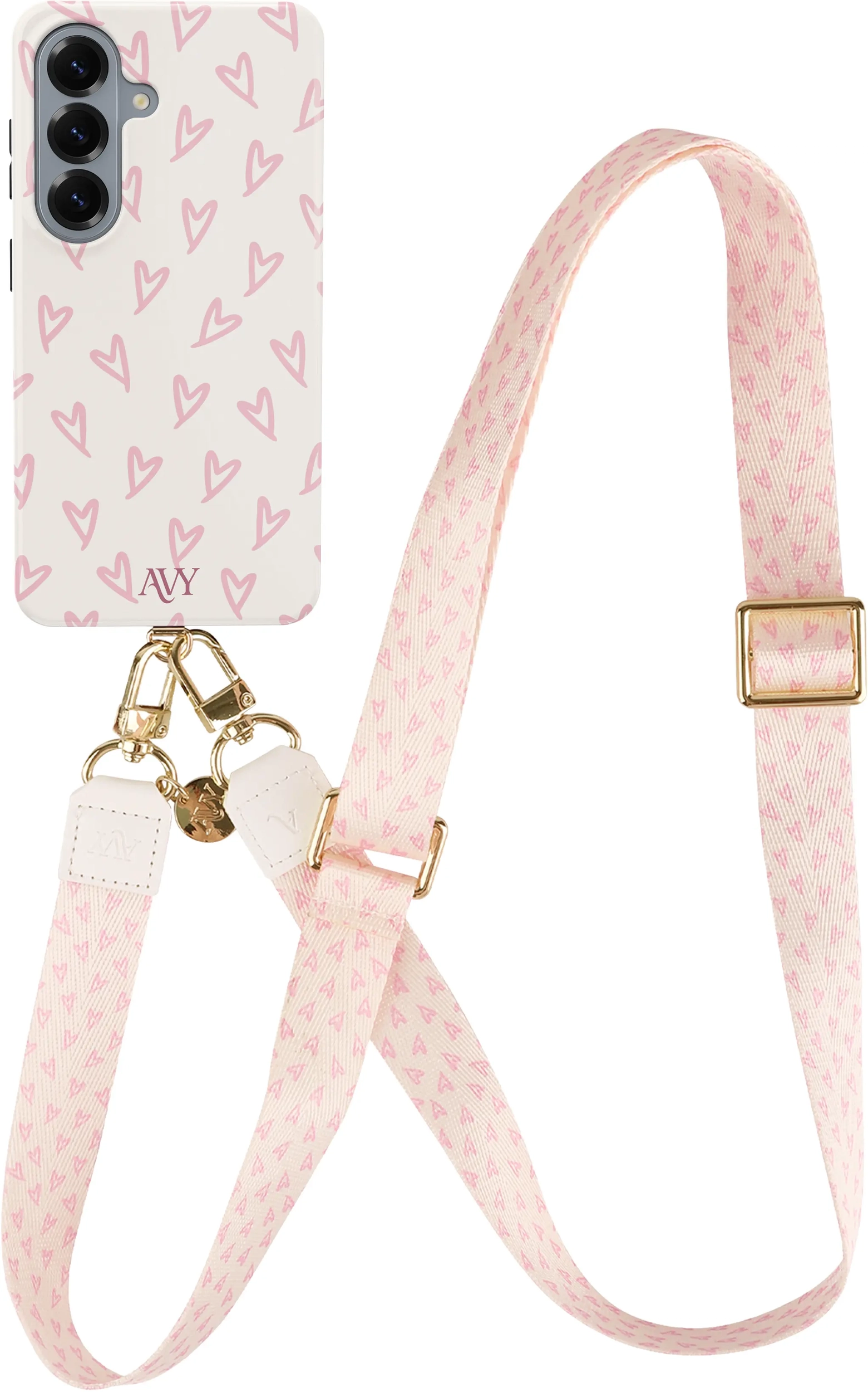 AVY Samsung Galaxy S26 MagSafe Hoesje met Koord (130CM) Cupid Blush afbeelding 1