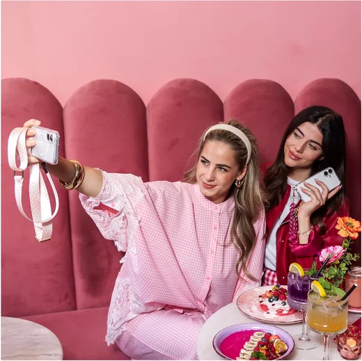 AVY Samsung Galaxy S26 MagSafe Hoesje met Koord (130CM) Cupid Blush afbeelding 4