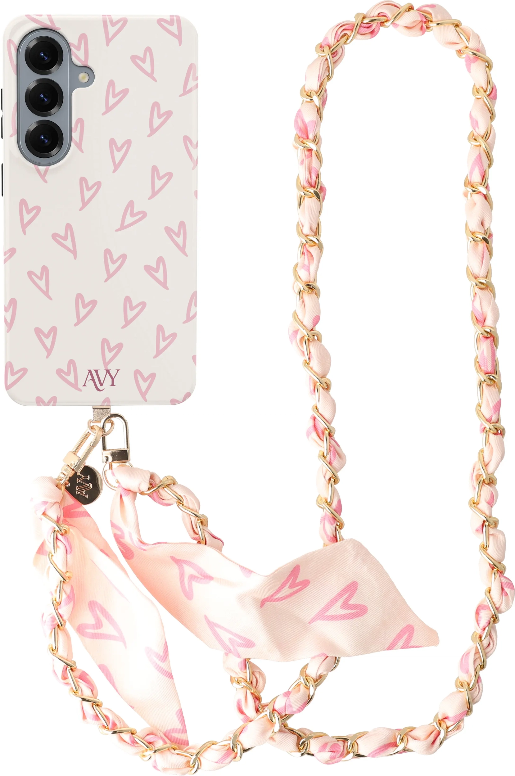 AVY Samsung Galaxy S26 MagSafe Hoesje met Koord (120CM) Cupid Blush afbeelding 1