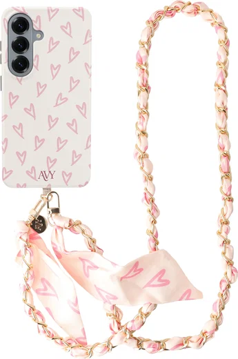 AVY Samsung Galaxy S26 MagSafe Hoesje met Koord (120CM) Cupid Blush afbeelding 1
