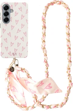 AVY Samsung Galaxy S26 MagSafe Hoesje met Koord (120CM) Cupid Blush