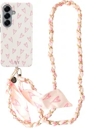 AVY Samsung Galaxy S26 MagSafe Hoesje met Koord (120CM) Cupid Blush afbeelding