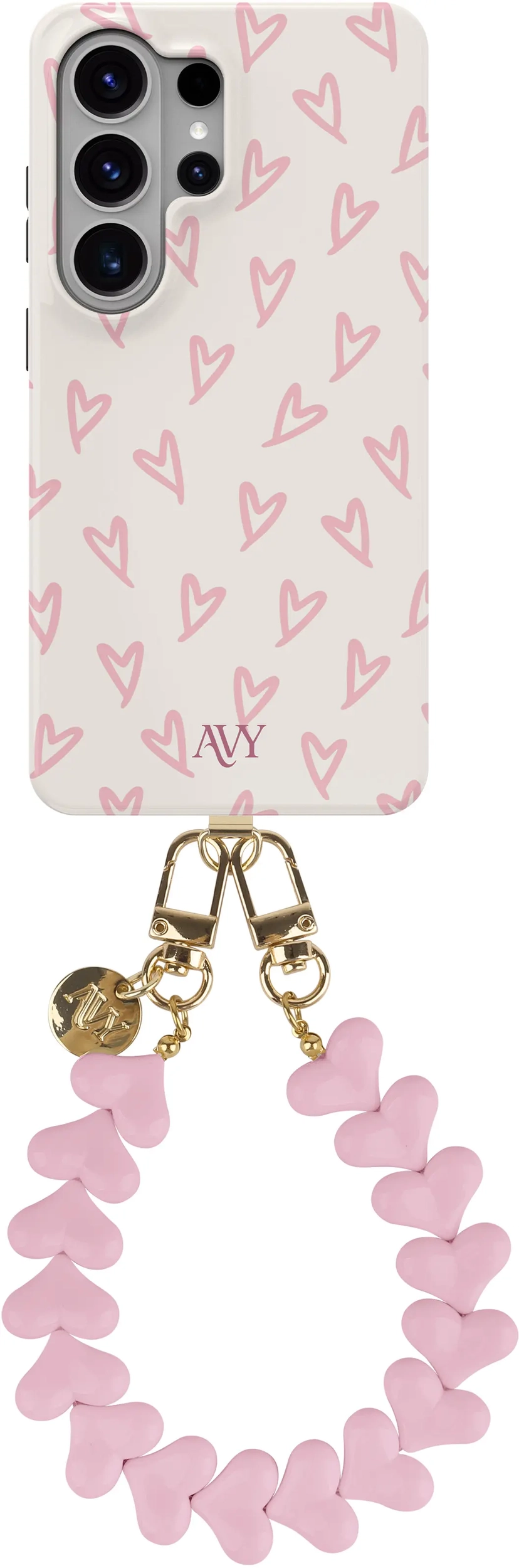 AVY Samsung Galaxy S26 Plus MagSafe Hoesje met Koord (30CM) Cupid Hearts afbeelding 1