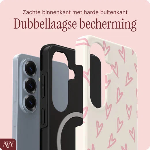 AVY Samsung Galaxy S26 Plus MagSafe Hoesje met Koord (30CM) Cupid Hearts afbeelding 6