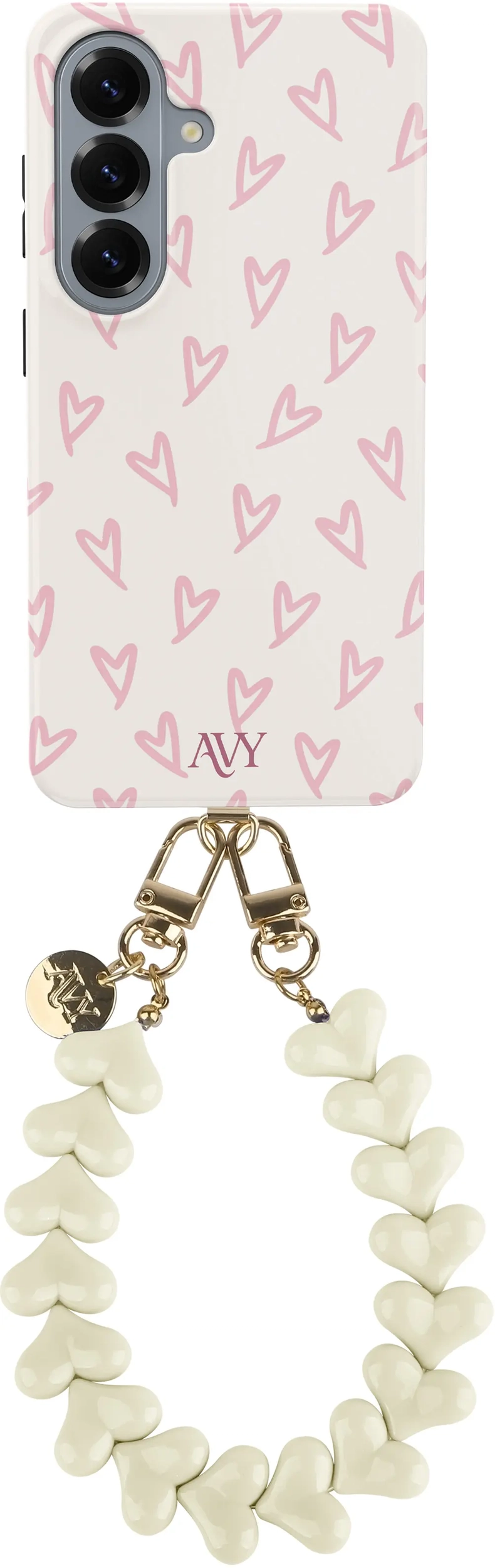 AVY Samsung Galaxy S26 Plus MagSafe Hoesje met Koord (30CM) Lovely Hearts afbeelding 1