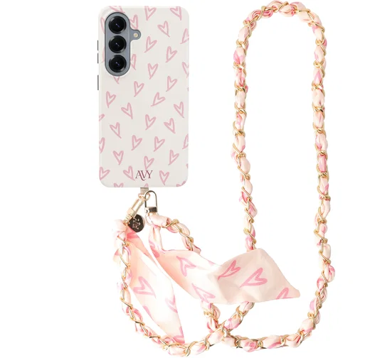 AVY Samsung Galaxy S26 Plus MagSafe Hoesje met Koord (120CM) Cupid Blush afbeelding 1