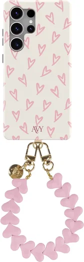 AVY Samsung Galaxy S26 Ultra MagSafe Hoesje met Koord (30CM) Cupid Hearts afbeelding 1