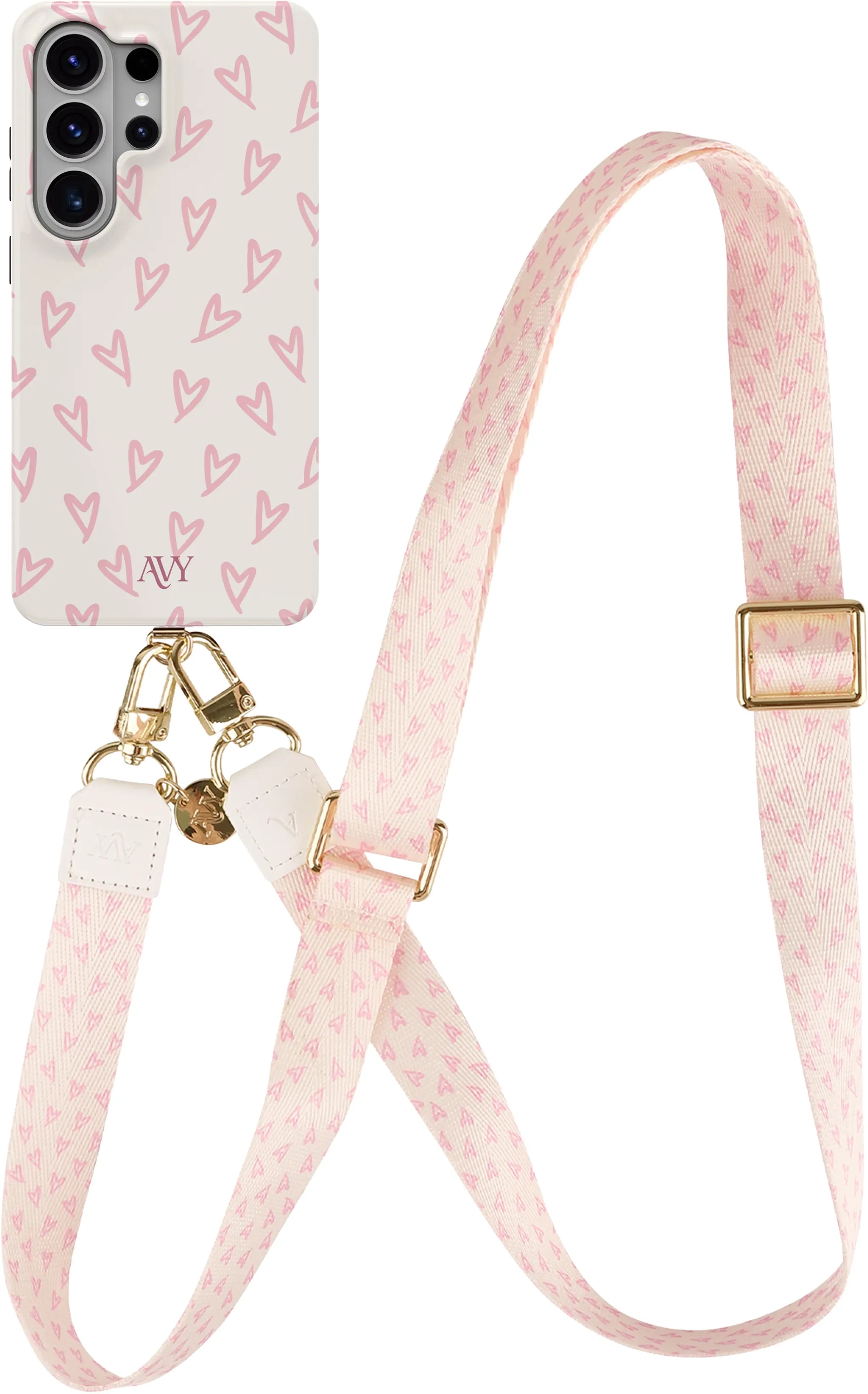 AVY Samsung Galaxy S26 Ultra MagSafe Hoesje met Koord (130CM) Cupid Blush afbeelding 1